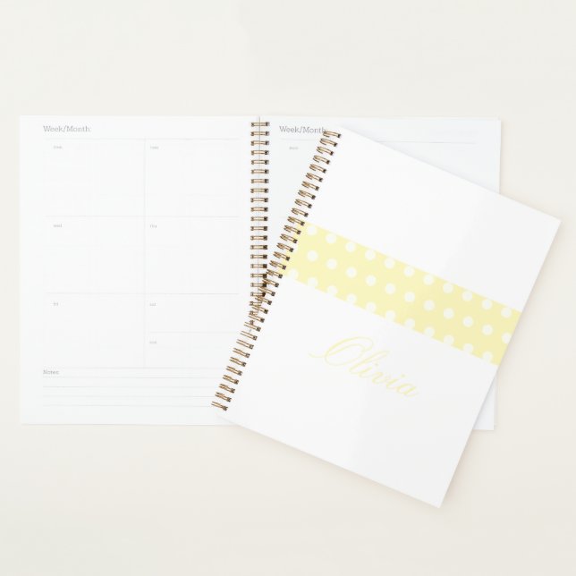Agenda Yellow Poka Dots (Exibição)