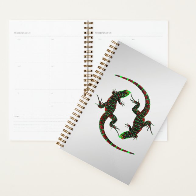 Agenda Yin Yang Lizards Silver (Exibição)
