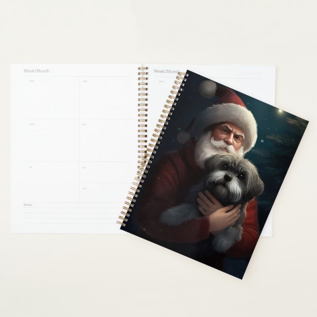 Agenda Yorkipoo com Papai Noel Natal Festivo (Exibição)