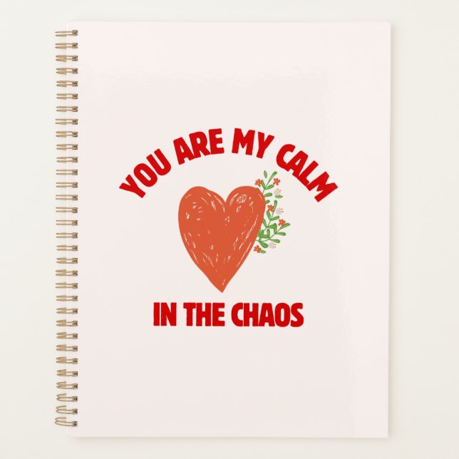 Agenda You Are My Calm in the Chaos (Frente)