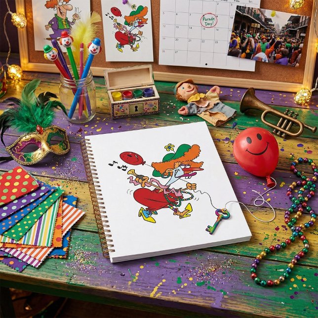 Agenda Zany Woman Running Clown (Criador carregado)