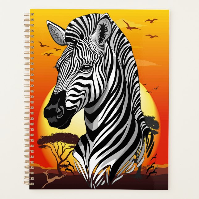 Agenda Zebra African Savanna Wild Animal (Frente)