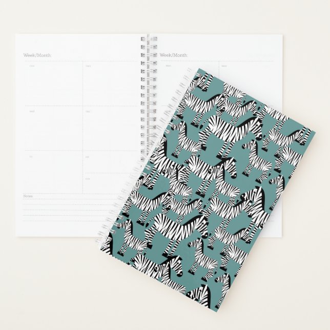 Agenda Zebra Pattern | Monograma (Exibição)