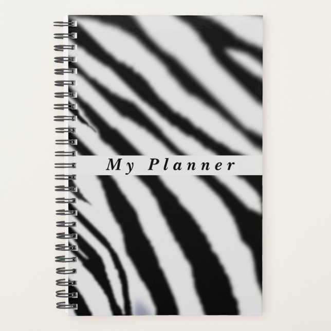 Agenda Zebra - Personalizável - Adicione seu texto / nome (Frente)
