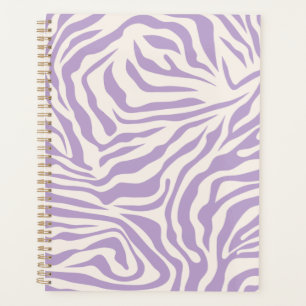 Agenda Zebra Stripes Púrpura Roxo Impressão Animal Selv