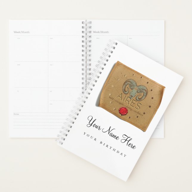 Agenda Zodiac - Aires - Personalized Day Planner (Exibição)