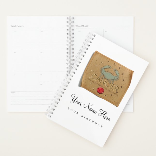 Agenda Zodiac - Cancer - Personalized Day Planner (Exibição)