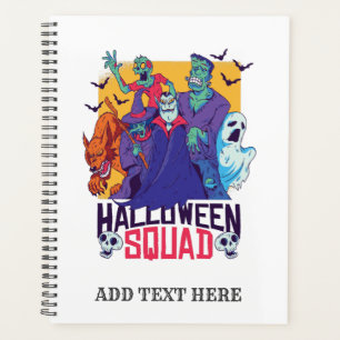 Agenda Zombie do Esquadrão de Monstros do Dia de as Bruxa