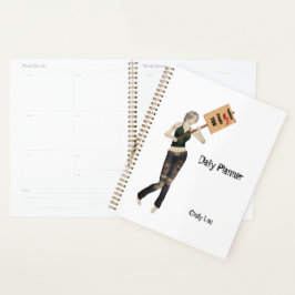 Agenda Zombie Pin Up Girl Protesto Eu Planejo Diariamente