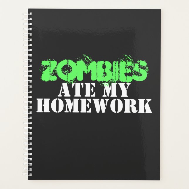 Agenda "Zombies Ate My Homework" Morto (Frente)