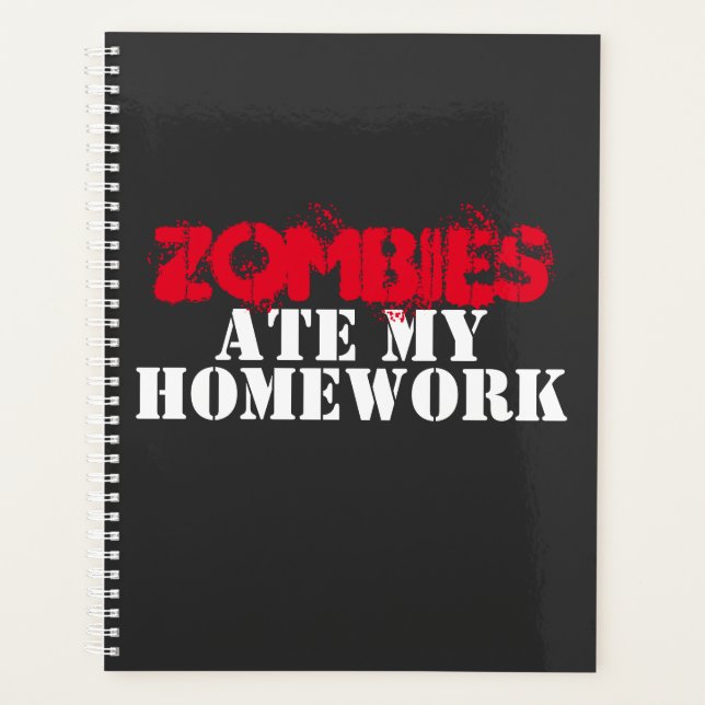 Agenda "Zombies Ate My Homework" Morto (Frente)