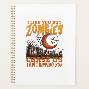 Agenda Zumbis Nos Perseguem Halloween Cemitério Lua Cresc