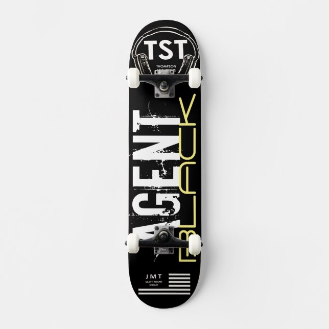 AGENT BLACK Skateboard (Frente)