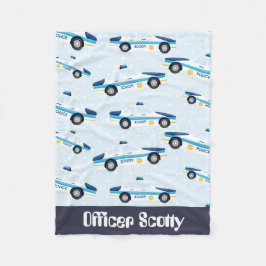 Agente adiciona nome para a polícia bebê cobertor