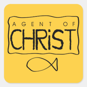 Agente da etiqueta do cristo