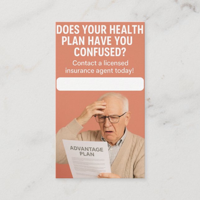 Agente de Seguros - Advantage Cartão de visita (Frente)