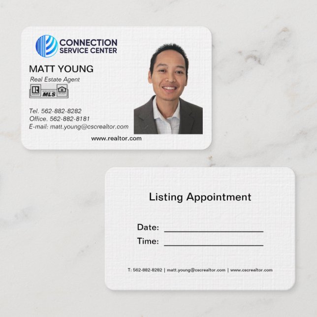 Agente Imobiliário Cartão de visita Design (Frente/Verso)