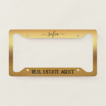 Agente imobiliário Dourado do Boho Personalizado -