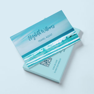 Agente Viagem Oceano Cartão de visita de código