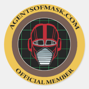 Agentes da etiqueta oficial do crachá de M.A.S.K.