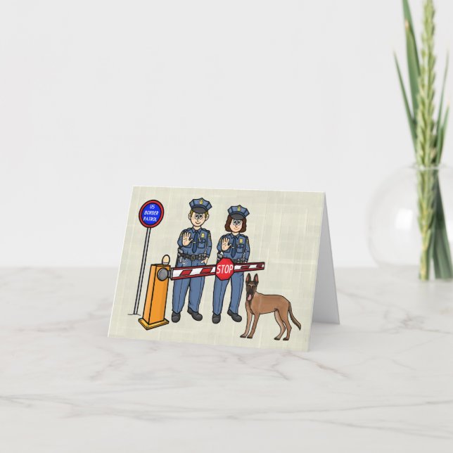 Agentes de patrulha de borda dos EUA e Cartões de  (Frente)