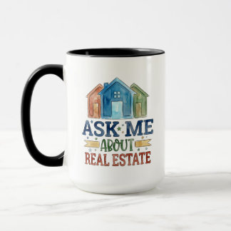 Agenziador Imobiliário Caneca Preta Personalizada