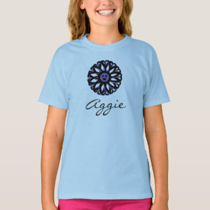 Aggie Sorrindo Camisa Flor