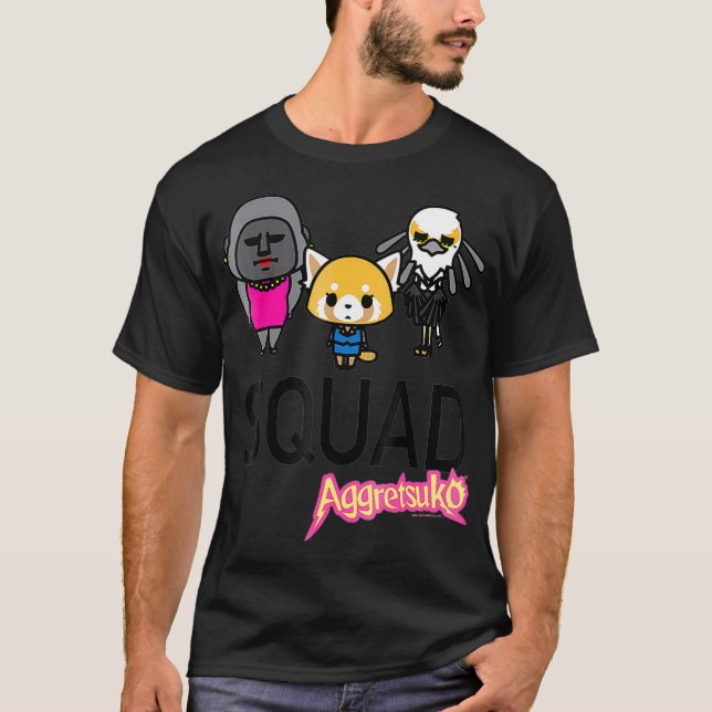 Aggretsuko e Camiseta da Esquadra Amigos (Frente)