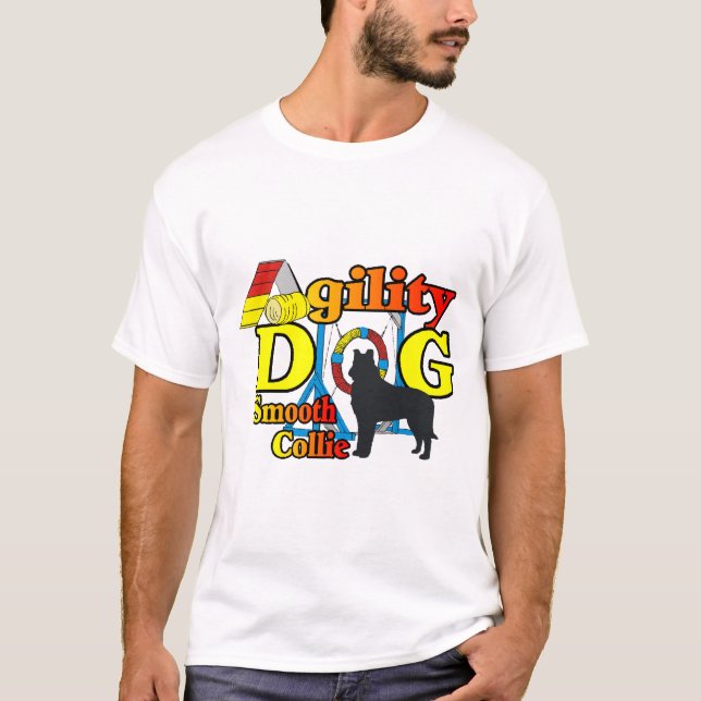 agilidade de collie suave camisa presentes (Frente)