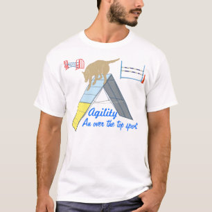 Agilidade sobre o t-shirt superior