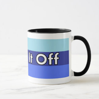Agite-o fora de caneca listrada - azul