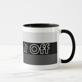 Agite-o fora de caneca listrada - preto