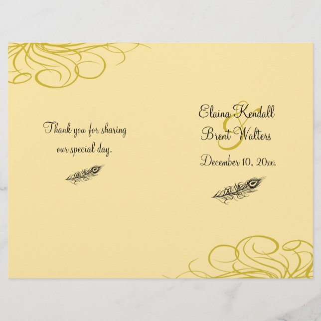 Agite seu Programa de Casamento de Penas da Cauda  (Frente)