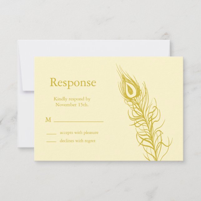 Agite seu RSVP de Penas da Cauda (marrom) (Frente)