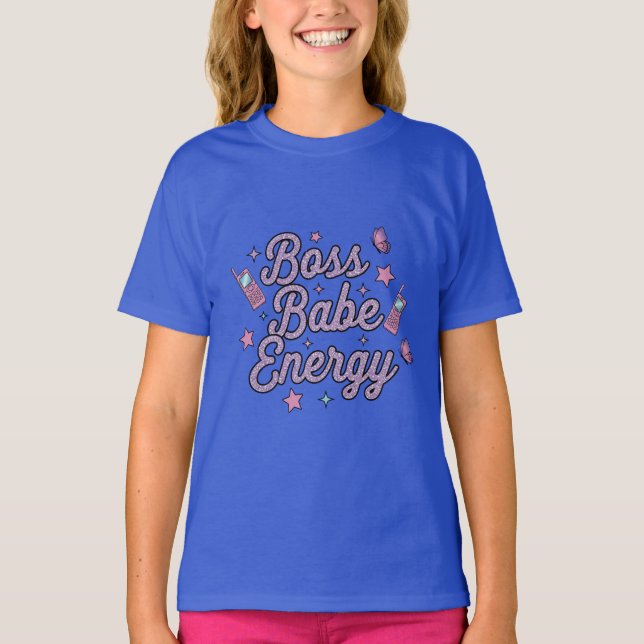 Agito + Coração – Camiseta Boss Babe Energy (Frente)