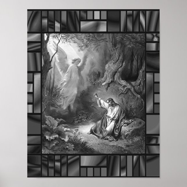 Agonia No Jardim Dore Jesus Angel Poster (Frente)