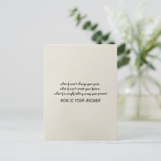 Agora é o seu cartão postal minimalista de citação