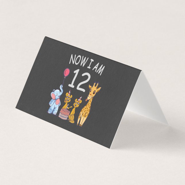 Agora eu tenho 12 anos de idade Aniversário de 12  (Frente)