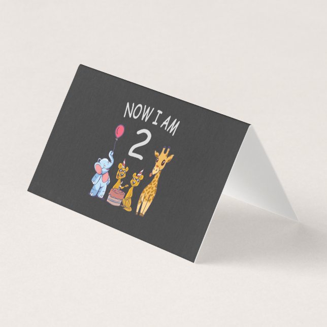 Agora tenho 2 anos de segundo aniversário no Zoo B (Frente)