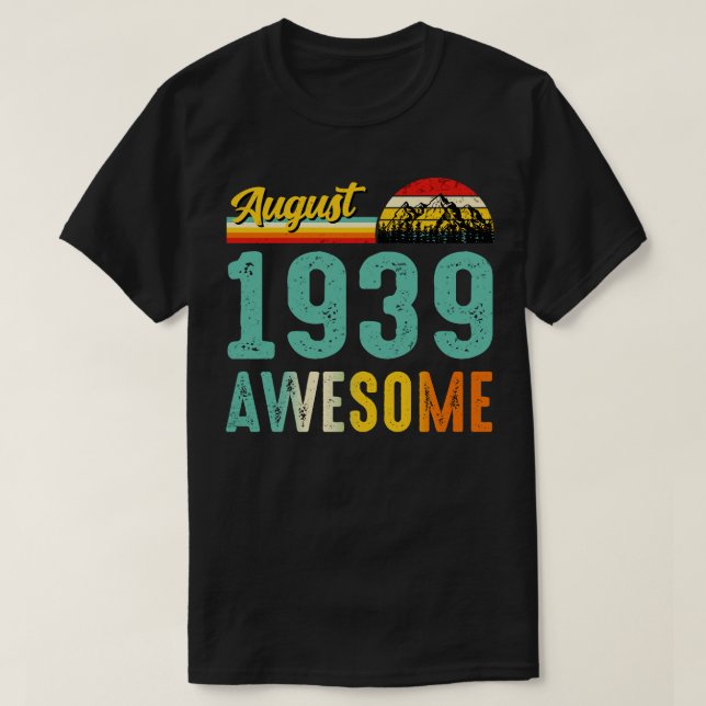 Agosto de 1939 Camisa de Presente de Aniversário V (Frente do Design)