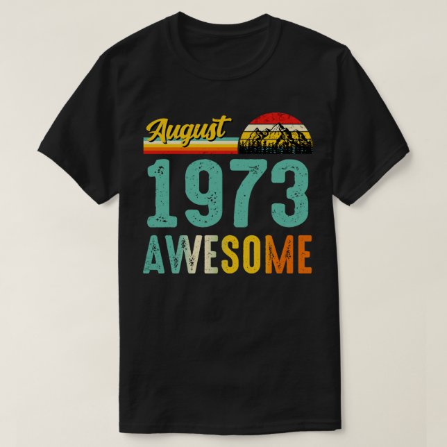 Agosto de 1973 Camisa de Presente de Aniversário V (Frente do Design)