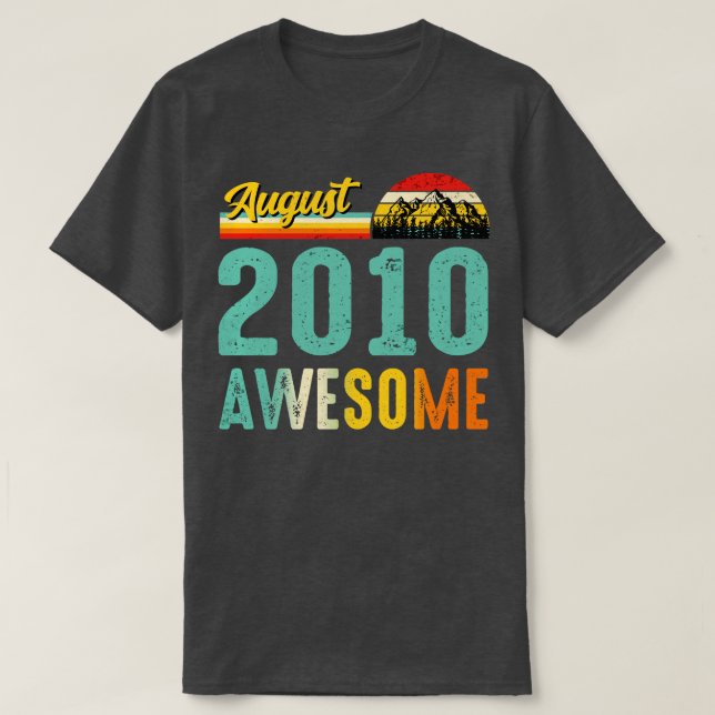 Agosto de 2010 Camisa de Presente de Aniversário V (Frente do Design)