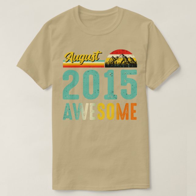 Agosto de 2015 Camisa de Presente de Aniversário V (Frente do Design)