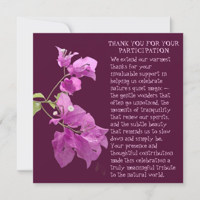 AGRACECIMENTOS PELA PARTICIPAÇÃO NO EVENTO DA NATU (Frente)