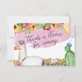 Agradece a um lama vindo! Cartão