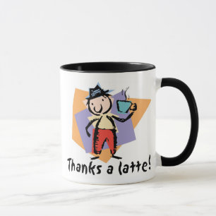 Agradece a um latte! Caneca de café