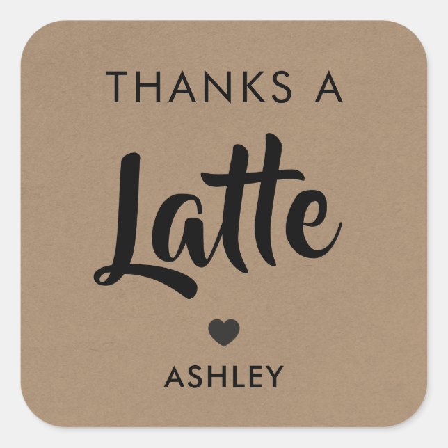 Agradecendo com Muito Café Etiquetas, Adesivos de  (Frente)