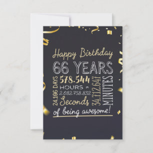 Agradecimento 66º Cartão de Aniversário - 66 anos de ser incríve