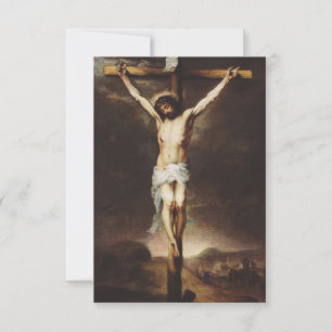 Agradecimento A Crucificação de Cristo Cartão Santo Luz do Calvá