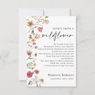 Agradecimento Aconselhamento do Cartão de Flor Selvagem